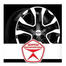 Автодиск CARWEL 6 R15 4*100 ET50 d60.1 ТОБОЛ 1503 (VESTA) ABT Черный глянцевый с полированной лицевой частью