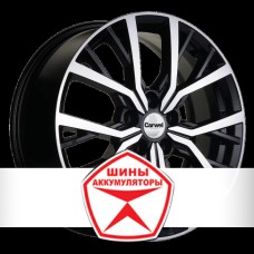 Автодиск CARWEL 7 R18 5*114.3 ET37 d66.5 ТУР 1806 ABT Черный глянцевый с полированной лицевой частью