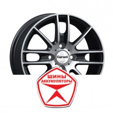 Автодиск CARWEL 5.5 R14 4*98 ET35 d58.5 ЛАДА 173 AB Черный глянцевый с полированной лицевой частью
