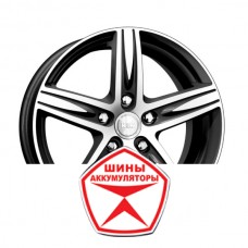 Автодиск КиК 7.5 R18 5*114.3 ET45 d60.1 АНДОРРА (КС586) АЛМАЗ ЧЕРНЫЙ Черный глянцевый с полированной лицевой