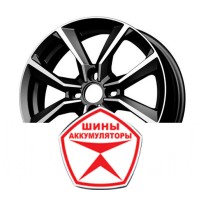 Автодиск CARWEL 6 R15 4*98 ET40 d58.5 ТАХО 283 AB Черный глянцевый с полированной лицевой частью