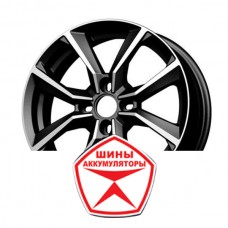 Автодиск CARWEL 6 R15 4*98 ET40 d58.5 ТАХО 283 AB Черный глянцевый с полированной лицевой частью