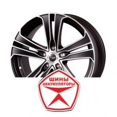 Автодиск LIZARDO 8.5 R20 5*114.3 ET40 d67.1 XH569 CBMF Черный матовый с полировкой