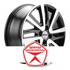 Автодиск CARWEL 6 R16 4*100 ET50 d60.1 ТАЙМЫР 1609 (VESTA/LARGUS) ABT Черный глянцевый с полированной лицевой