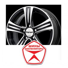 Автодиск CARWEL 6 R15 5*100 ET45 d67.1 ЛЯМБДА 109 AB Черный глянцевый с полированной лицевой частью