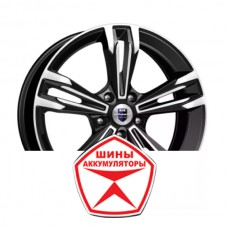 Автодиск КиК 7 R18 5*115 ET45 d70.2 КАРРЕРА LIGHT (КС935) АЛМАЗ ЧЕРНЫЙ Черный глянцевый с полированной лицево