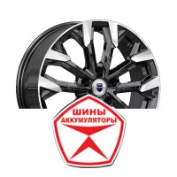 Автодиск КиК 6.5 R17 5*108 ET33 d60.1 МОРЕЙН (КС1046) АЛМАЗ ЧЕРНЫЙ Черный глянцевый с полированной лицевой ча