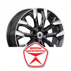 Автодиск КиК 6.5 R17 5*108 ET33 d60.1 МОРЕЙН (КС1046) АЛМАЗ ЧЕРНЫЙ Черный глянцевый с полированной лицевой ча